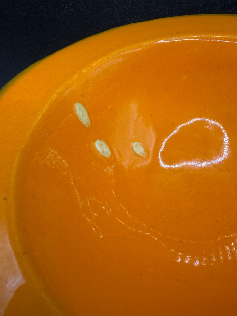 Ed Langbein Original Cantaloupe Melon Bowl Mid Century Vintage Italian Pottery - Picture 8 of 11